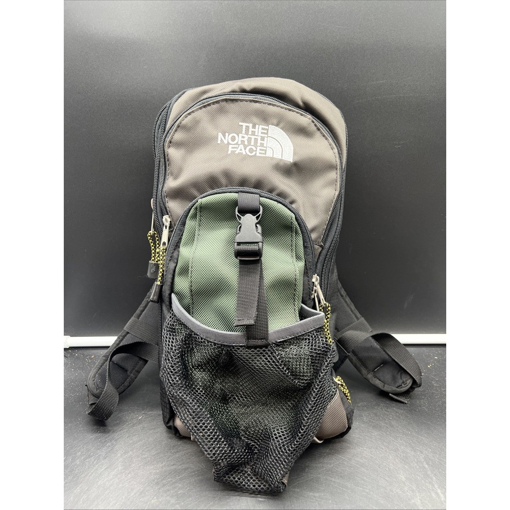 The North Face Skinny Expandable Backpack Green Black Gray Hiking Outdoor